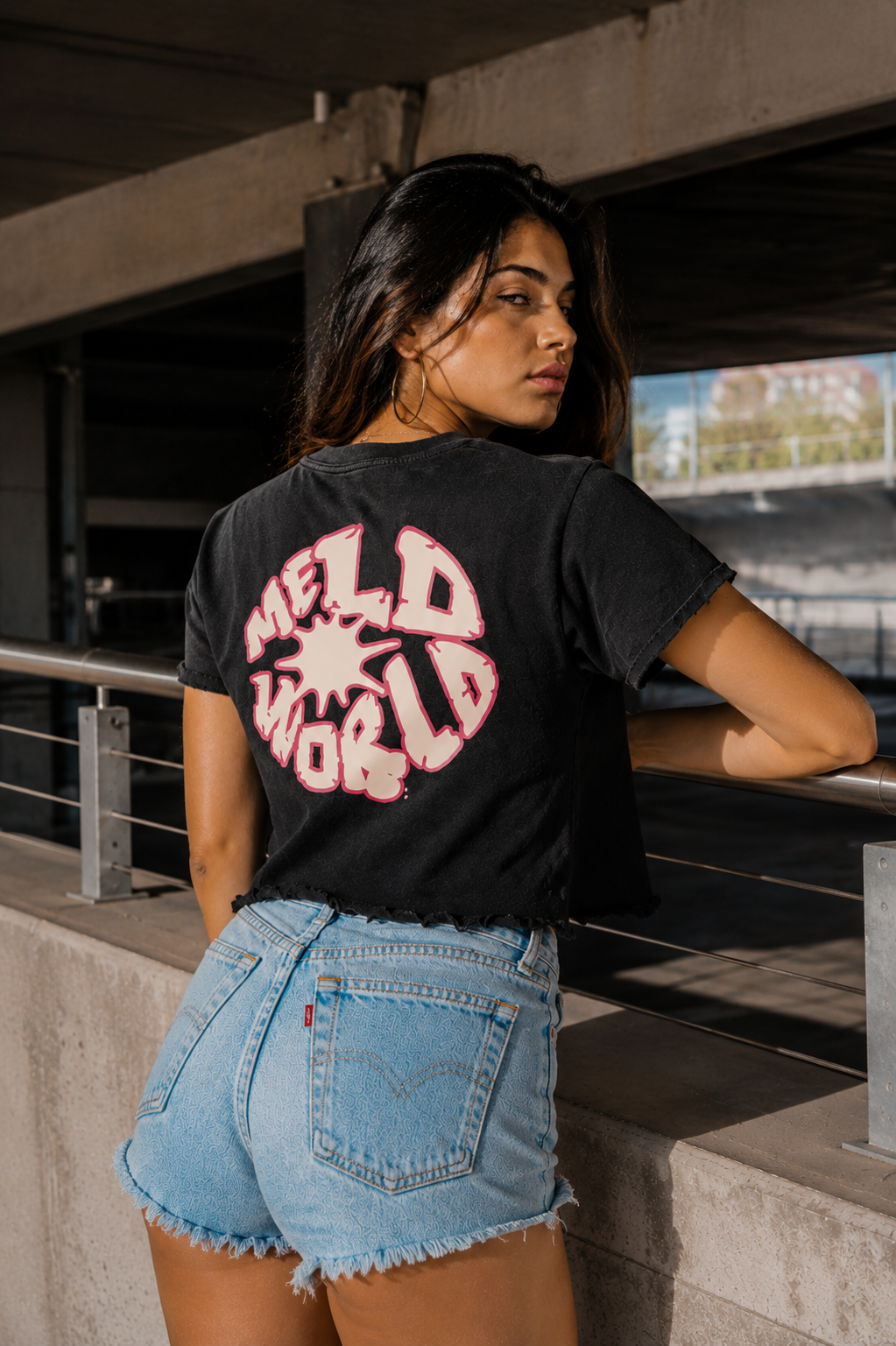 MELD World Distressed Tee | Vintage Black